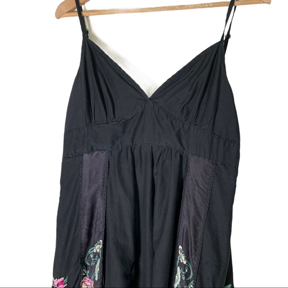 Lucky Brand S Silk Panel Embroidered Tank Dress - Picture 6 of 8